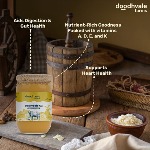 Cow A2 Vedic Desi Ghee (Delivered Separately Next Day)