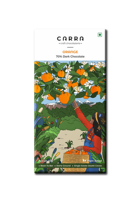 CARRA Orange in 70% Dark Chocolate - Pack of 1