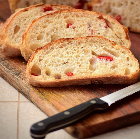 Greek Feta and Pickled Paprika Sourdough