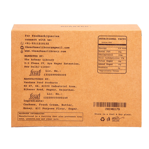 Cashew Honey Shortbread (Cashew Chikki)