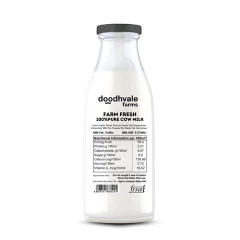 Cow Milk Premium - Glass Bottle (Delivered Separately Next Day)