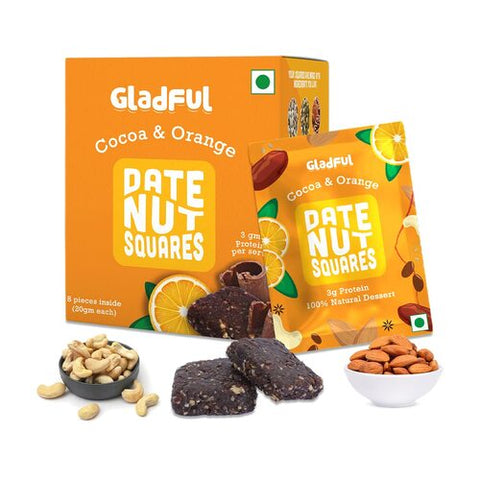 Date Nut Squares - Cocoa and Orange - Pack of 1
