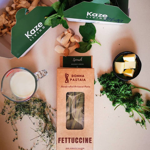 Spinach Fettuccine Whole Wheat & Semolina - Eggless Pasta