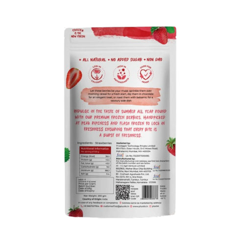 Pluckk Frozen Strawberry 200g