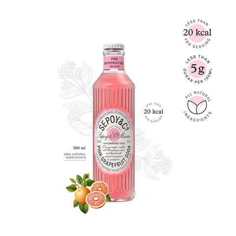 Sepoy & Co Pink Grapefruit Soda (Pack of 6)