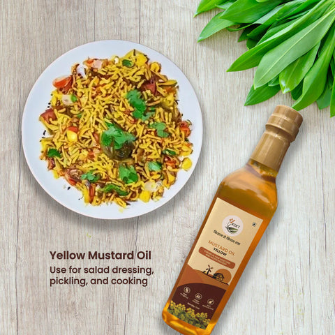 KSKT Yellow Mustard Oil (Cold Pressed) (Pack of 3)