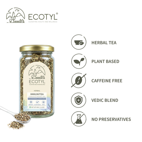 Ecotyl Immunitea (Immunity Booster Tea) | Nourishing Blend | Herbal Tea | 60g