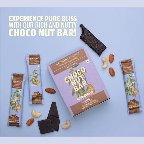 Nourish Organics Choco Nut Bar, 30g (Pack of 6)