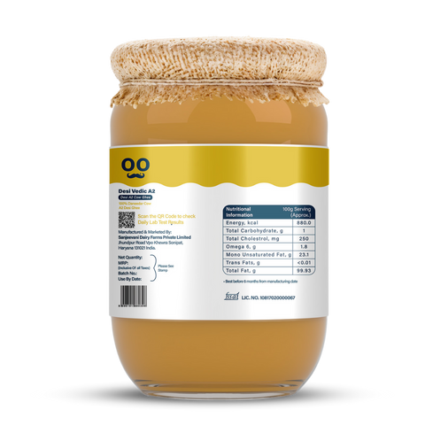 Cow A2 Vedic Desi Ghee (Delivered Separately Next Day)