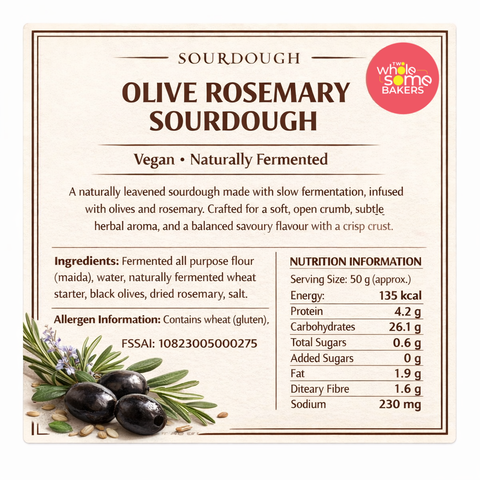 Olive Rosemary Sourdough (sliced)