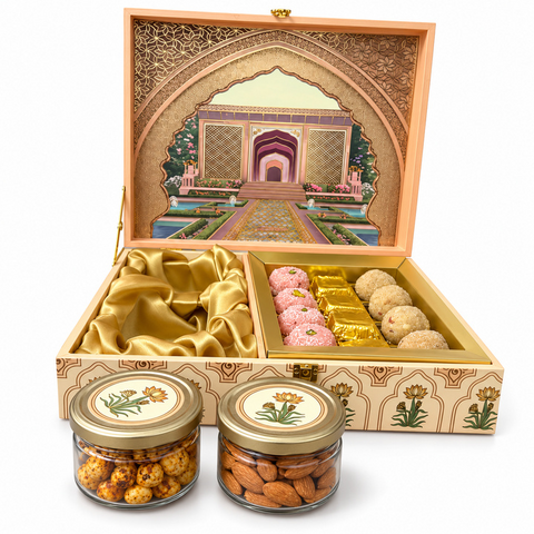 The Swarn Mahal Diwali Hamper - An exquisite gift of festive flavours.  (Delivered Separately Next day)