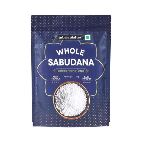 Urban Platter Tapioca Pearls (Sabudana/Sago), 1kg (Premium Sabudana | Perfect for Khichdi, Vadas, Kheer & Fasting Recipes)