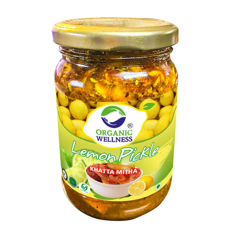 Organic Wellness Lemon Pickle Khatta Mitha 300 grams