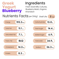 Greek Yogurt (Goat) (Blueberry) (Delivered Separately Next Day)