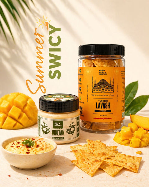 Eat Atlas Summer Special: Bhutan’s Spciy Ema Datshi with Mango Lavash Chips (100+85 gms)