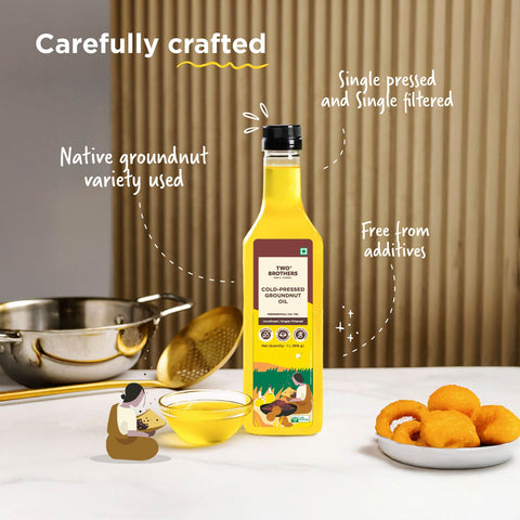 Groundnut Oil 1L India's Only Certified Glyphosate Free Cold Pressed Kacchi Ghani Oil