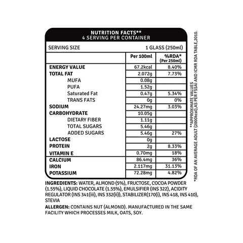 Raw Pressery Almond Beverage Cacao (1l)