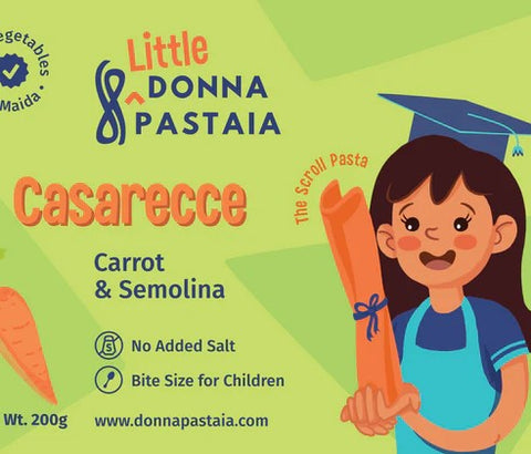 Donna Pastaia Little Casarecce 'The Scroll' | Carrot & Semolina Pasta 200 grams