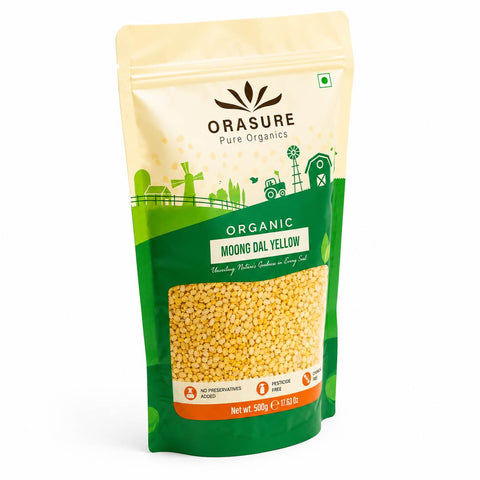 Orasure Organics Moong Dal Split (Yellow)