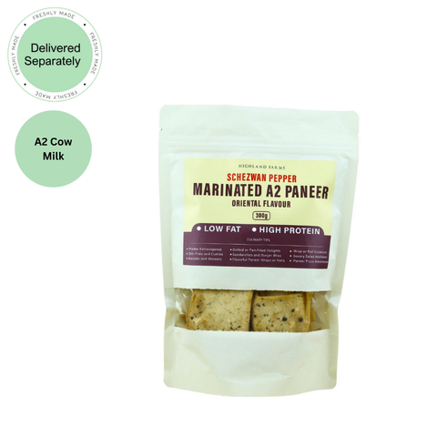 Marinated A2 Low Fat Paneer Schezwan Pepper (Delivered Separately Next Day)