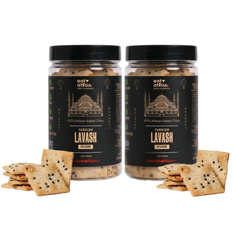 Eat Atlas | Healthier Baked Sesame Lavash Chips (85 gms)