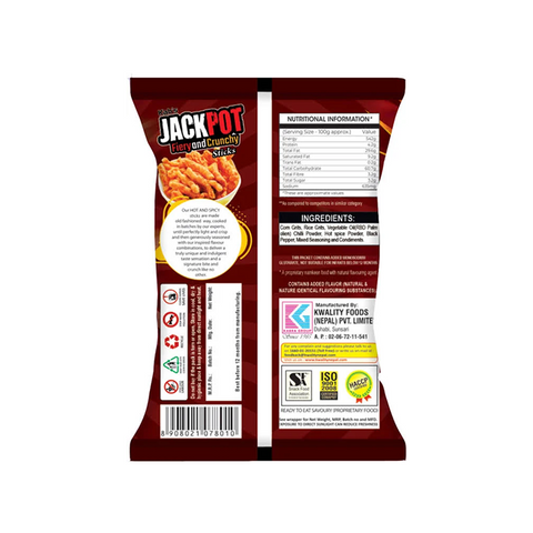 Kab's Jackpot Fiery and Crunchy Sticks 80g