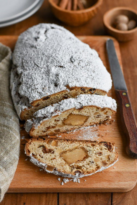 German Stollen Bread with Marzipan