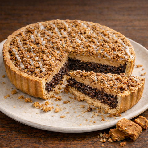 Biscoff Brownie Crumble Pie