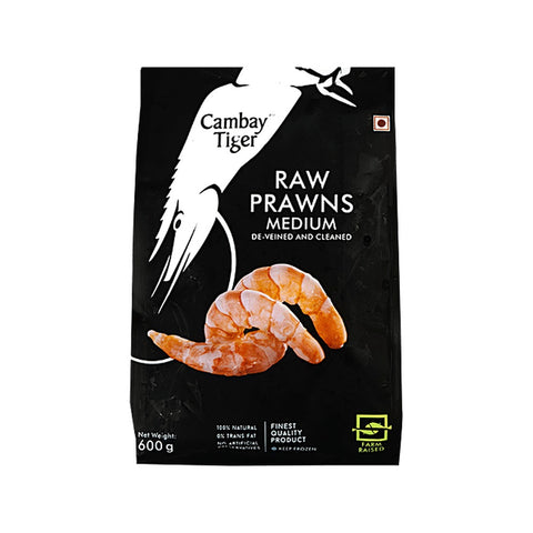Cambay Tiger Prawns - DVC Medium 600g