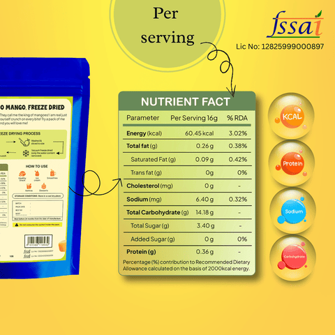 Alphanso Mango Crunch (Freeze dried)