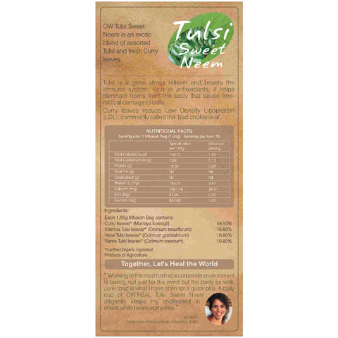 OW Tulsi Sweet Neem (Tea Bags) (Certified Organic)