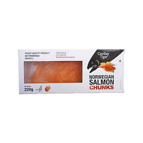 Cambay Tiger Norwegian Salmon Portions Skin Off - 220g