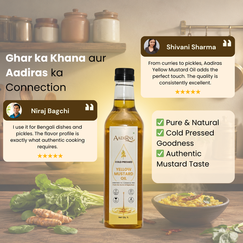 Aadiras Cold Pressed Yellow Mustard Oil