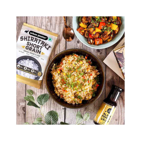 Urban Platter Shirataki Short-Grain Rice, 220g (Ultra Low-carb, Low-calorie, Keto-friendly, Fat-free, Gluten-free Alternative to Rice)