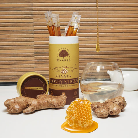 EKARIS Honey Sticks Ginger Flavor Pack - 25 pcs
