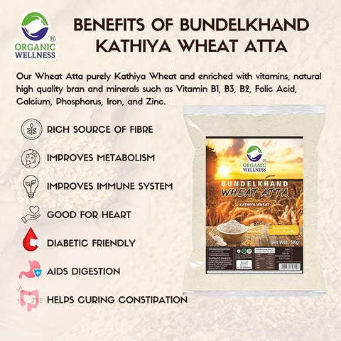 Organic Wellness Bundelkhand Wheat Atta 5 Kg