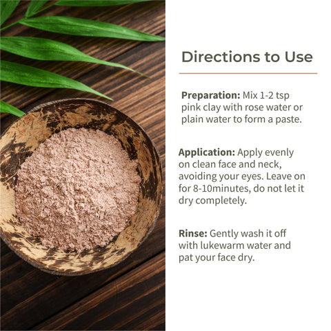 Ecotyl French Pink Clay | Gentle Detox Clay | Skin Brightening |ion | 50g