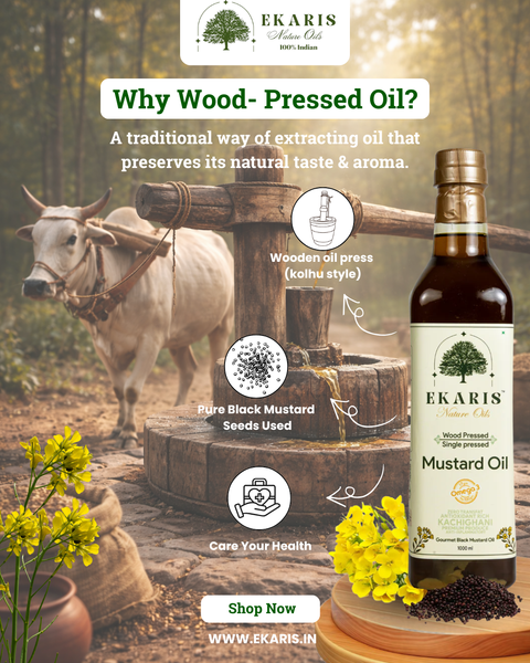 Wood Pressed Black Mustard Oil - 5 Liter