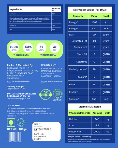 Roasted Edamame - Classic Seaweed