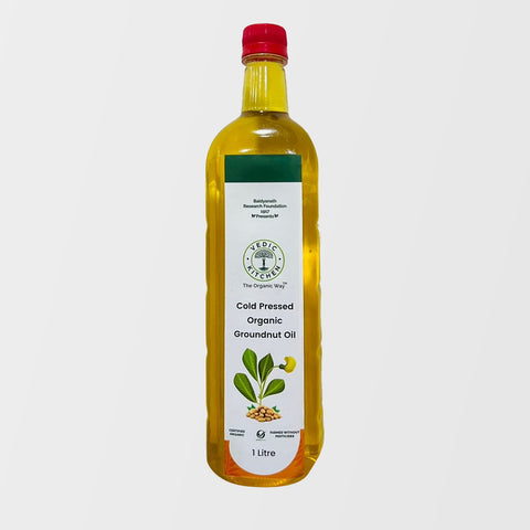 Vedic Kitchen Organic Groundnut Oil (Certified Organic) (Pack of 3)