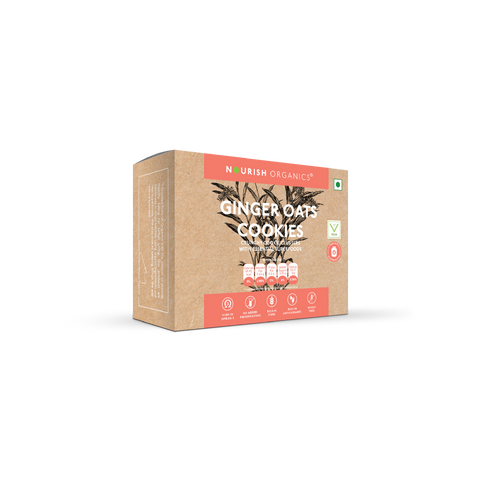 Nourish Organics Ginger Oats Cookies 120grams