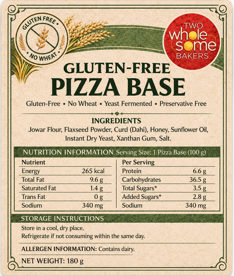 Gluten Free Jowar Pizza Base
