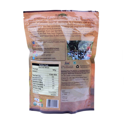 Red Chilli Whole (Certified Organic)