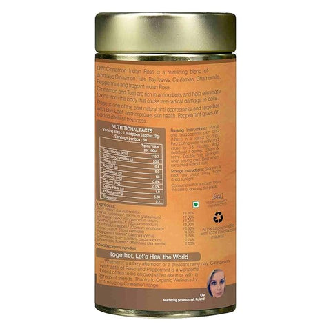 Organic Wellness Cinnamon Indian Rose (Tin) 100 grams