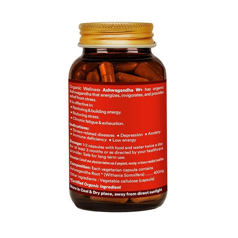 Organic Wellness Ashwagandha W+ 90 Capsules