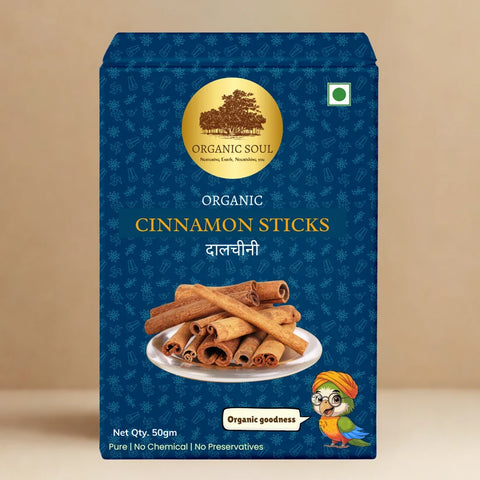 Organic Soul Organic Cinnamon Sticks (Dalchini) | 50 g