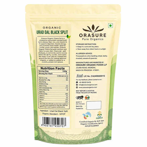 Orasure Organics Urad Split (Black)
