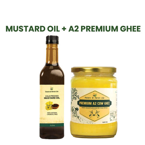 Mustard oil (1L) & A2 premium Ghee (500ml)