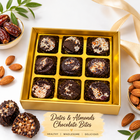 Healthy Dates & Almonds Chocolate Bites (Delivered Separately Next Day)