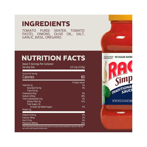 Ragu Simply Traditional Pasta Sauce 680g